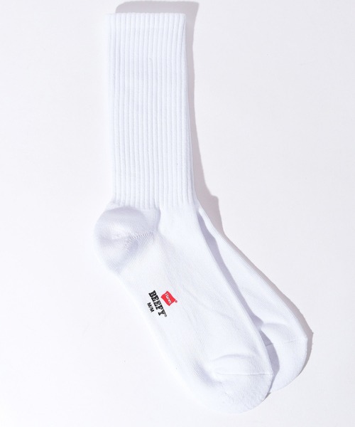 HANES（ヘインズ）の「【Hanes/ヘインズ】HMSBW001  BEEFY フルレングスソックス2P（ソックス/靴下・メンズ・ブラック/ホワイト・25cm～27cm）」の5枚目の写真