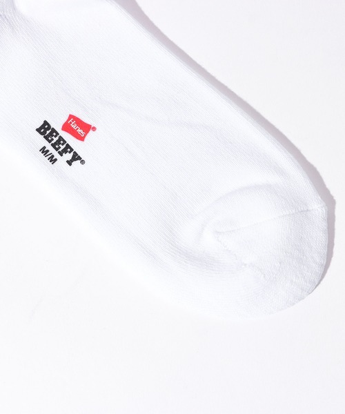 HANES（ヘインズ）の「【Hanes/ヘインズ】HMSBW001  BEEFY フルレングスソックス2P（ソックス/靴下・メンズ・ブラック/ホワイト・25cm～27cm）」の8枚目の写真