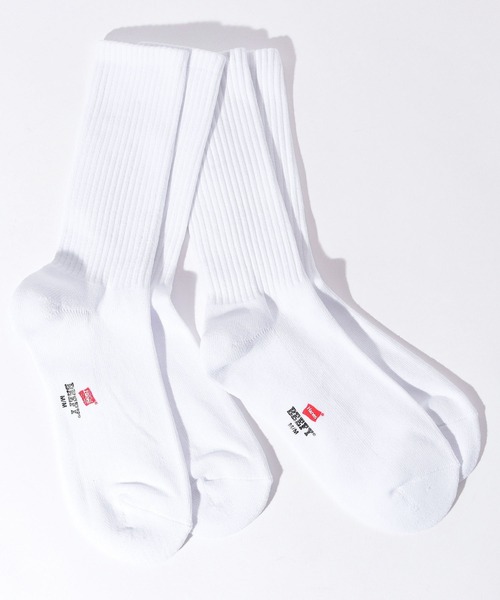 HANES（ヘインズ）の「【Hanes/ヘインズ】HMSBW001  BEEFY フルレングスソックス2P（ソックス/靴下・メンズ・ブラック/ホワイト・25cm～27cm）」の9枚目の写真