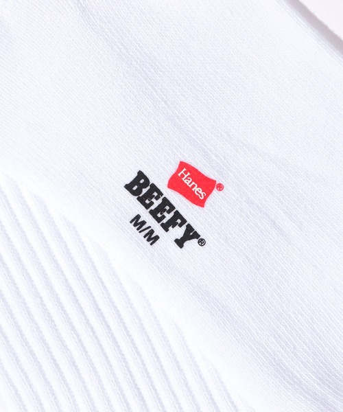 HANES（ヘインズ）の「【Hanes/ヘインズ】HMSBW001  BEEFY フルレングスソックス2P（ソックス/靴下・メンズ・ブラック/ホワイト・25cm～27cm）」の10枚目の写真