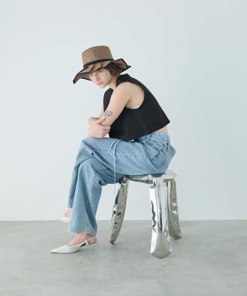 Aunt Marie's(アントマリーズ)の「バイカラージュートフリルHAT(ハット・レディース・ブラウン/ベージュ・FREE)」の17枚目の写真