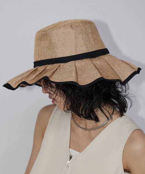 Aunt Marie's(アントマリーズ)の「バイカラージュートフリルHAT(ハット・レディース・ブラウン/ベージュ・FREE)」の20枚目の写真