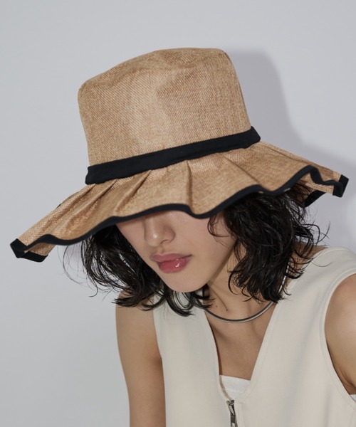 Aunt Marie's(アントマリーズ)の「バイカラージュートフリルHAT(ハット・レディース・ブラウン/ベージュ・FREE)」の21枚目の写真