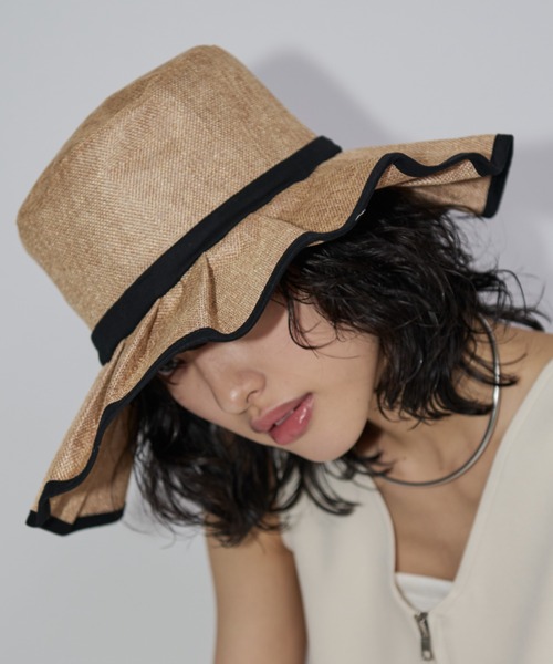Aunt Marie's(アントマリーズ)の「バイカラージュートフリルHAT(ハット・レディース・ブラウン/ベージュ・FREE)」の18枚目の写真