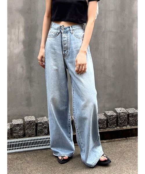 Ungrid（アングリッド）の「ハイウエストワイドルーズデニム（デニムパンツ・レディース・ブルー・24inch/25inch/26inch）」の2枚目の写真