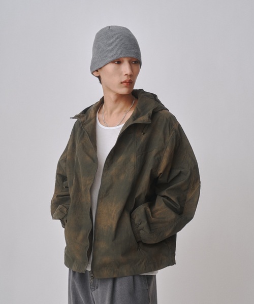 codegraphy（コードグラフィー）の「TECH NYLON TIEDYE HOOD WIND BRACKER JACKET（マウンテンパーカー・メンズ・カーキ/ネイビー・MEDIUM/LARGE）」の18枚目の写真