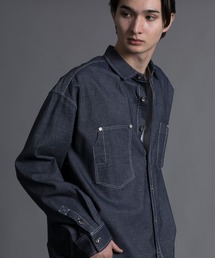 aimoha(ACn)́yaimoha neoz MULTI POCKET DENIM SHIRT(Vc/uEX)