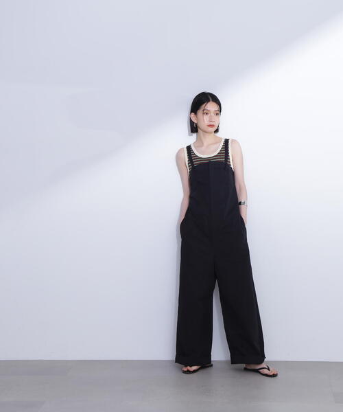 N.（N. Natural Beauty Basic）（エヌエヌナチュラルビューティーベーシック）の「◆ベアロンパース（サロペット/オーバーオール・レディース・ブラック/ベージュ・MEDIUM）」の19枚目の写真
