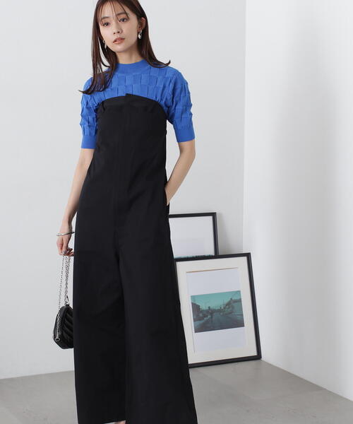 N.（N. Natural Beauty Basic）（エヌエヌナチュラルビューティーベーシック）の「◆ベアロンパース（サロペット/オーバーオール・レディース・ブラック/ベージュ・MEDIUM）」の21枚目の写真