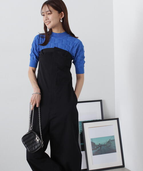 N.（N. Natural Beauty Basic）（エヌエヌナチュラルビューティーベーシック）の「◆ベアロンパース（サロペット/オーバーオール・レディース・ブラック/ベージュ・MEDIUM）」の22枚目の写真