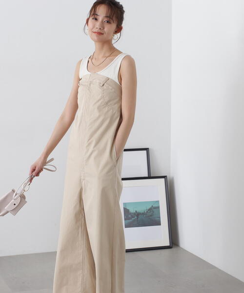 N.（N. Natural Beauty Basic）（エヌエヌナチュラルビューティーベーシック）の「◆ベアロンパース（サロペット/オーバーオール・レディース・ブラック/ベージュ・MEDIUM）」の3枚目の写真