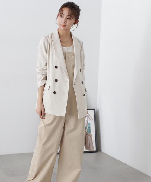 N.（N. Natural Beauty Basic）（エヌエヌナチュラルビューティーベーシック）の「◆ベアロンパース（サロペット/オーバーオール・レディース・ブラック/ベージュ・MEDIUM）」の12枚目の写真