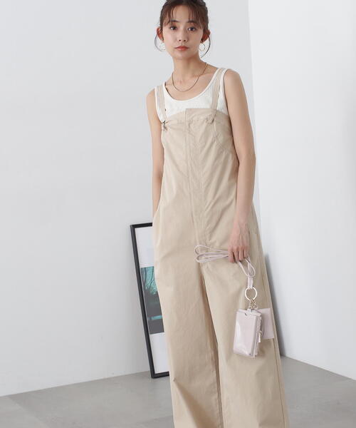 N.（N. Natural Beauty Basic）（エヌエヌナチュラルビューティーベーシック）の「◆ベアロンパース（サロペット/オーバーオール・レディース・ブラック/ベージュ・MEDIUM）」の14枚目の写真