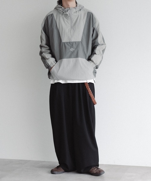 セール】配色ナイロンアノラックパーカー（パーカー）｜epnok