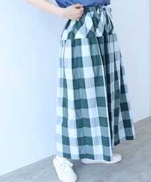 PAR ICI（パーリッシィ）の「【WEB別注カラー】江戸炊きブロックチェック ギャザースカート（スカート）」