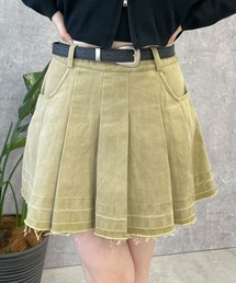 WEGO | WEGO/【24年春夏新作】ベルト付プリーツスカパン(スカート)