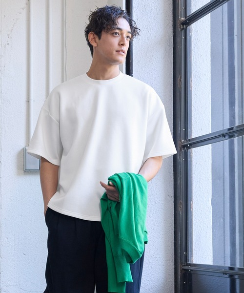coca(coca)(コカ)の「メンズ ハリ感ダンボールテールカットトップス(スウェット・メンズ・ブラック/ホワイト・M/L/XL)」の10枚目の写真