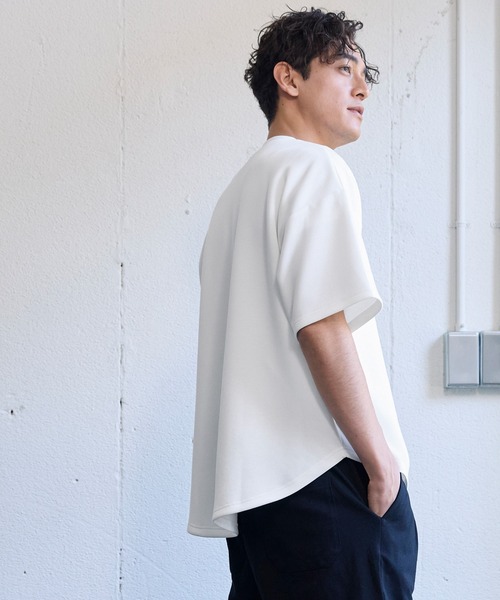 coca(coca)(コカ)の「メンズ ハリ感ダンボールテールカットトップス(スウェット・メンズ・ブラック/ホワイト・M/L/XL)」の12枚目の写真