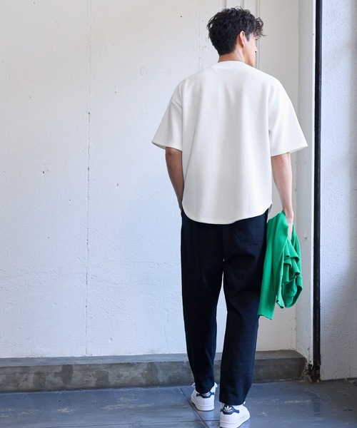 coca(coca)(コカ)の「メンズ ハリ感ダンボールテールカットトップス(スウェット・メンズ・ブラック/ホワイト・M/L/XL)」の13枚目の写真