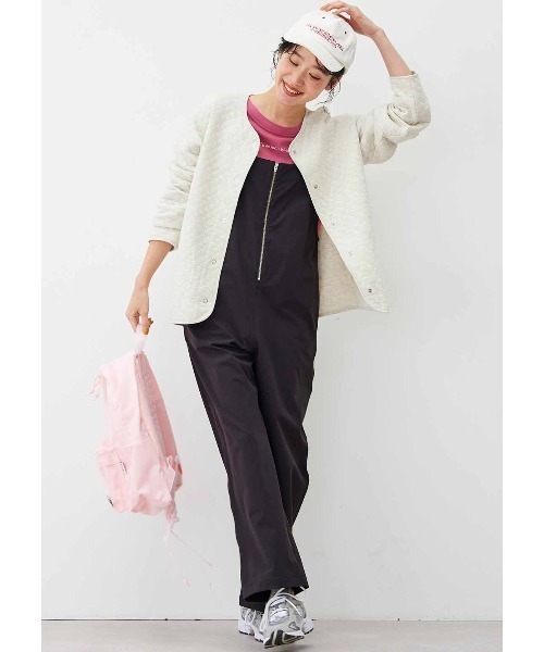 Live in comfort（リブインコンフォート）の「リブ　イン　コンフォート　ジップ付き　着心地らくちん大人サロペット（サロペット/オーバーオール・レディース・ブラック/カーキ・MEDIUM/X-LARGE/LARGE/SMALL/XX-LARGE/NM/XXX-LARGE）」の3枚目の写真