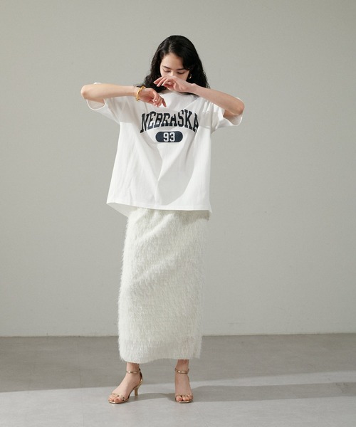 LARUTA(ラルータ)の「【LARUTA】バックスリットロゴT(Tシャツ/カットソー・レディース・ライトベージュ/チャコールグレー/オフホワイト/ネイビー・FREE)」の21枚目の写真