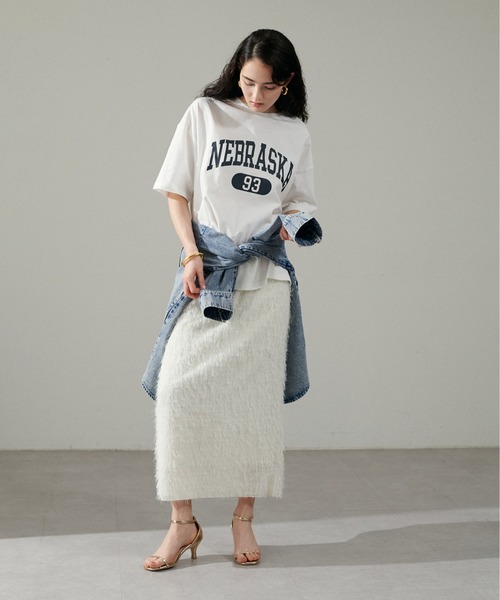 LARUTA(ラルータ)の「【LARUTA】バックスリットロゴT(Tシャツ/カットソー・レディース・ライトベージュ/チャコールグレー/オフホワイト/ネイビー・FREE)」の22枚目の写真