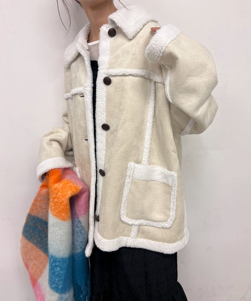 byYOUANCE(バイユアンス)の「ボアランチジャケット(その他アウター・レディース・アイボリー・FREE)」の11枚目の写真