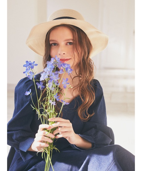 Maison de FLEUR（メゾンドフルール）の「グログランリボンハット（ハット・レディース・ブラック/ピンク・FREE）」の5枚目の写真