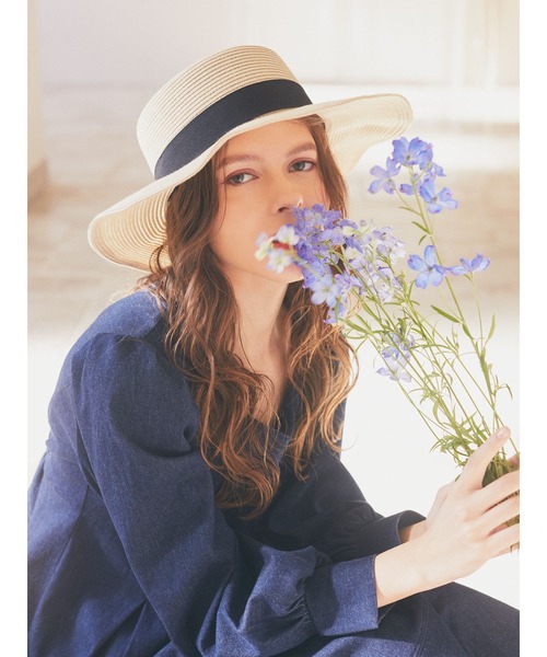 Maison de FLEUR（メゾンドフルール）の「グログランリボンハット（ハット・レディース・ブラック/ピンク・FREE）」の7枚目の写真