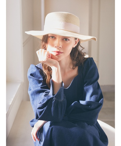 Maison de FLEUR（メゾンドフルール）の「グログランリボンハット（ハット・レディース・ブラック/ピンク・FREE）」の8枚目の写真