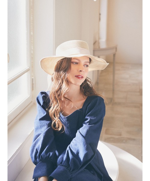 Maison de FLEUR（メゾンドフルール）の「グログランリボンハット（ハット・レディース・ブラック/ピンク・FREE）」の9枚目の写真