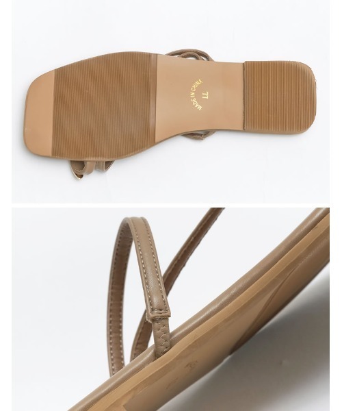 Re:EDIT（リエディ）の「[2025 SUMMER COLLECTION][リニューアル][大きいサイズ有]メタルサムリングトングサンダル（サンダル・レディース・ホワイト/ブラック/ベージュ/ブラウン/シルバー/ブラック系その他・SMALL/MEDIUM/LARGE/X-LARGE）」の20枚目の写真