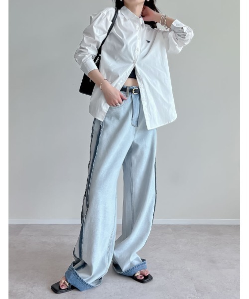 Re:EDIT（リエディ）の「[2025 SUMMER COLLECTION][リニューアル][大きいサイズ有]メタルサムリングトングサンダル（サンダル・レディース・ホワイト/ブラック/ベージュ/ブラウン/シルバー/ブラック系その他・SMALL/MEDIUM/LARGE/X-LARGE）」の8枚目の写真