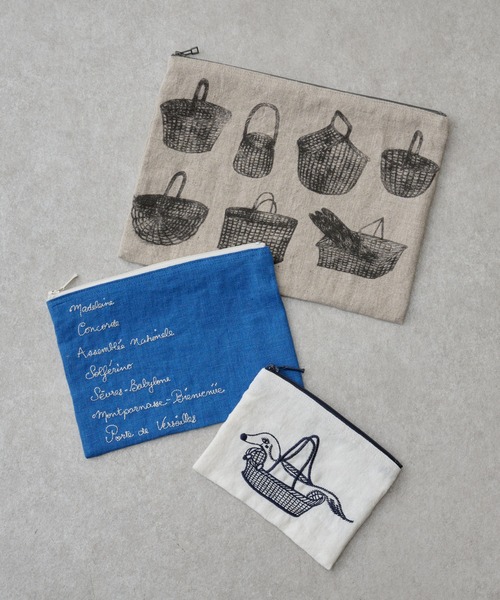 BEARDSLEY（ビアズリー）の「Metro de Paris刺繍ポーチ（中）（ポーチ・レディース・ブルー・FREE）」の6枚目の写真