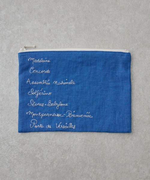 BEARDSLEY（ビアズリー）の「Metro de Paris刺繍ポーチ（中）（ポーチ・レディース・ブルー・FREE）」の5枚目の写真