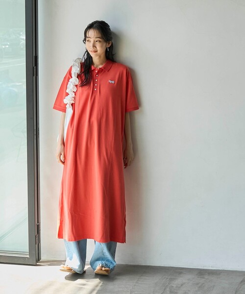 PENNEYS(ぺニーズ)の「PENNEYS(ぺニーズ)別注カノコポロワンピース(ワンピース・レディース・その他3/その他2/オレンジ/ブラック・L/M)」の12枚目の写真