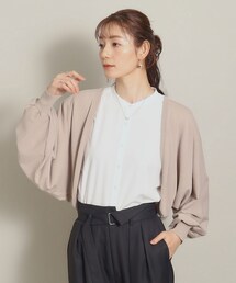 ◆【アンチピリング／UV／寒暖差対策】ニットボレロ