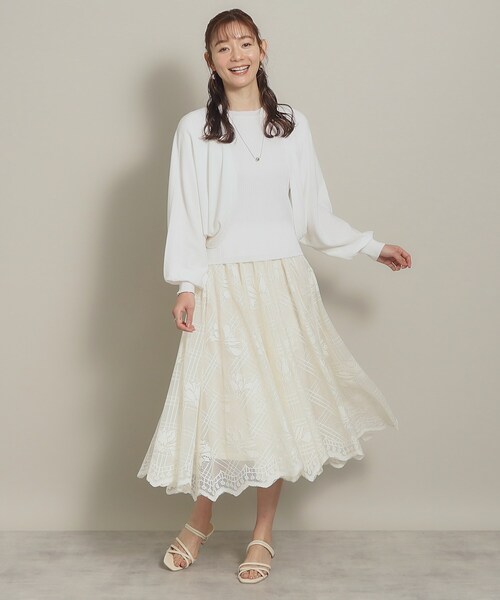 ITS'DEMO（イッツデモ）の「◆【アンチピリング／UV／寒暖差対策】ニットボレロ（カーディガン/ボレロ・レディース・ベージュ/ネイビー/サックスブルー/オフホワイト・00）」の6枚目の写真