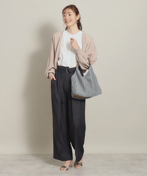 ITS'DEMO（イッツデモ）の「◆【アンチピリング／UV／寒暖差対策】ニットボレロ（カーディガン/ボレロ・レディース・ベージュ/ネイビー/サックスブルー/オフホワイト・00）」の10枚目の写真