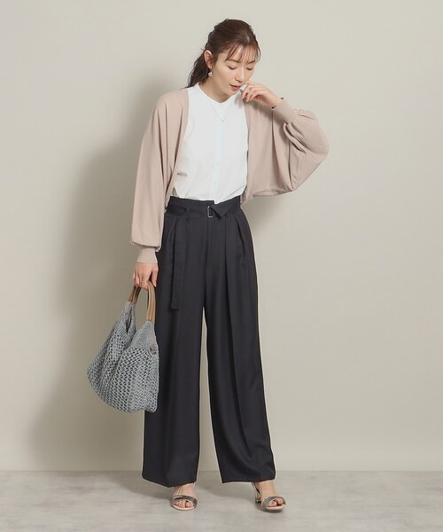 ITS'DEMO（イッツデモ）の「◆【アンチピリング／UV／寒暖差対策】ニットボレロ（カーディガン/ボレロ・レディース・ベージュ/ネイビー/サックスブルー/オフホワイト・00）」の11枚目の写真