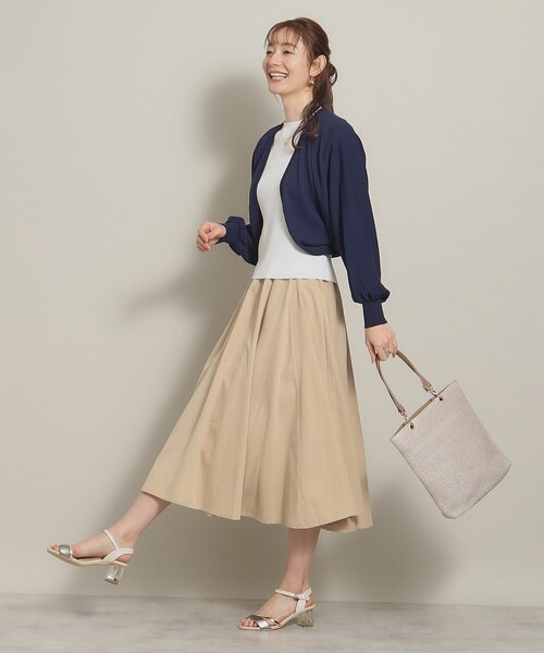 ITS'DEMO（イッツデモ）の「◆【アンチピリング／UV／寒暖差対策】ニットボレロ（カーディガン/ボレロ・レディース・ベージュ/ネイビー/サックスブルー/オフホワイト・00）」の15枚目の写真