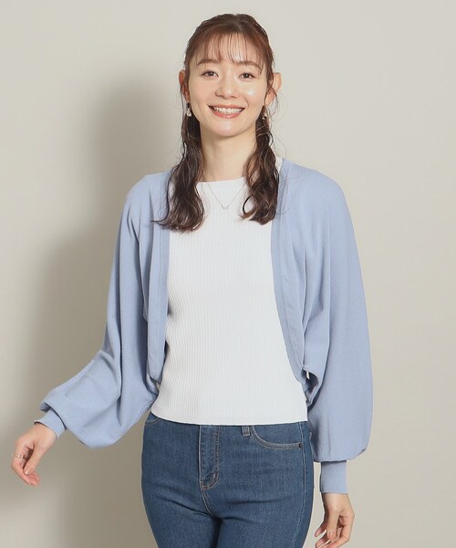 ITS'DEMO（イッツデモ）の「◆【アンチピリング／UV／寒暖差対策】ニットボレロ（カーディガン/ボレロ・レディース・ベージュ/ネイビー/サックスブルー/オフホワイト・00）」の17枚目の写真