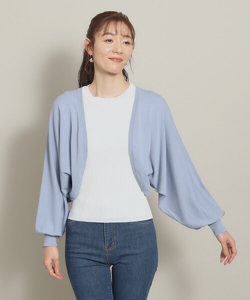 ITS'DEMO（イッツデモ）の「◆【アンチピリング／UV／寒暖差対策】ニットボレロ（カーディガン/ボレロ・レディース・ベージュ/ネイビー/サックスブルー/オフホワイト・00）」の21枚目の写真
