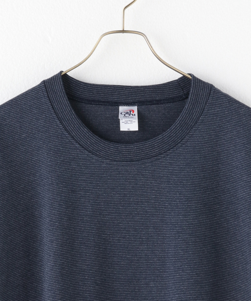 CalCru（カルクルー）の「CalCru Micro-Stripe Tee CAL-001（Tシャツ/カットソー・メンズ・ブラック/グレー/ネイビー・LARGE/X-LARGE）」の5枚目の写真