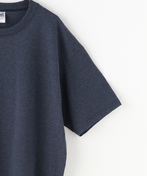 CalCru（カルクルー）の「CalCru Micro-Stripe Tee CAL-001（Tシャツ/カットソー・メンズ・ブラック/グレー/ネイビー・LARGE/X-LARGE）」の7枚目の写真