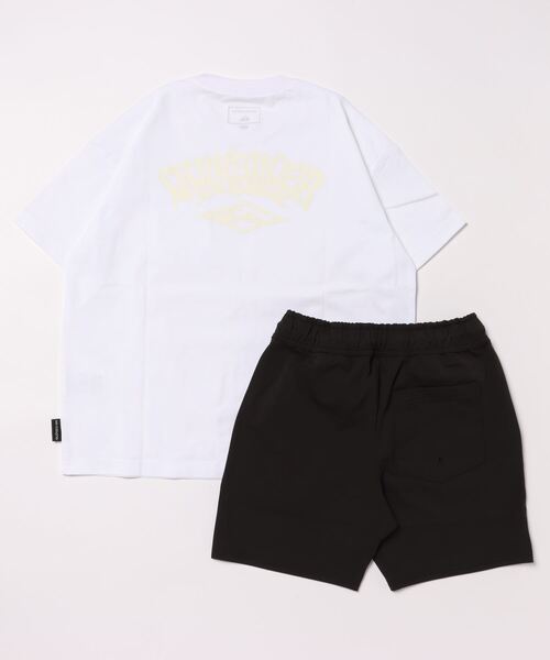 Quiksilver(クイックシルバー)の「【ZOZOTOWN限定アイテム】QS LOGO SETUP KIDS/クイックシルバーキッズ半袖ラッシュガード&バギーショーツ上下セットアップ(水着)(ラッシュガード・キッズ・ホワイト/ブラック・160/150/140)」の3枚目の写真