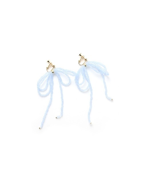 marjour（マージュール）の「MAT BEADS EARRING（イヤリング・レディース・ピンクベージュ/ブルー系1・FREE）」の14枚目の写真