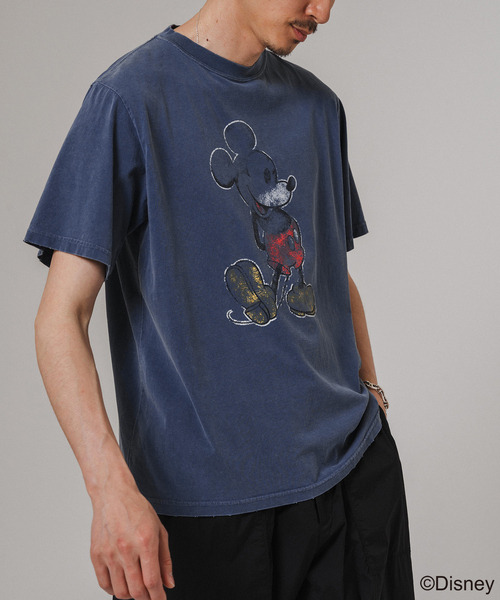 期間限定特別価格 HARD 別注 RELIEF セール】REMI SP加工 MOUSE Tシャツ(MICKEY トップス