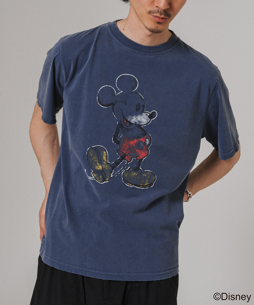 REMI RELIEF / 別注 HARD SP加工　Mickey Mouse セール】REMI RELIEF 別注 HARD SP加工 Tシャツ(MICKEY MOUSE