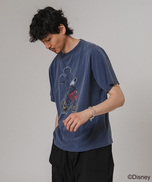 セール】REMI RELIEF 別注 HARD SP加工 Tシャツ(MICKEY MOUSE